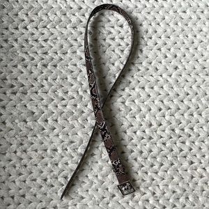 Brown snakeskin belt